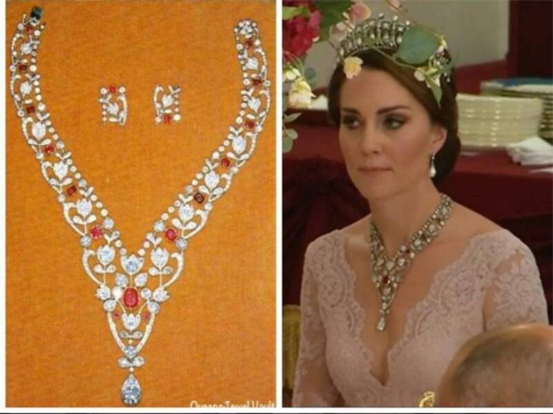 En plus de la tiare de Diana, Kate Middleton portait aussi un somptueux collier Boucheron prêté par Elizabeth II