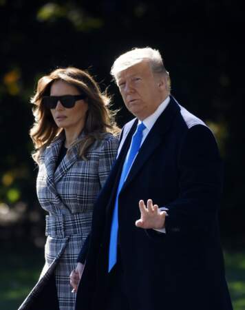 Donald Trump et Melania Trump quittent la Maison Blanche pour se rendre à Pittsburgh