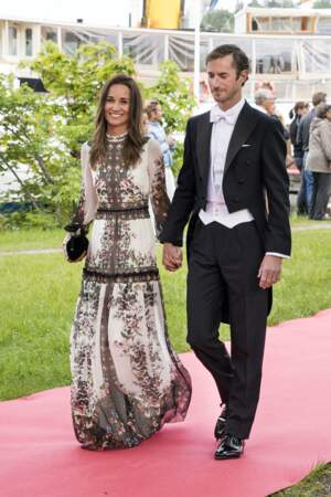 Pippa Middleton et James Matthews au mariage de Jöns Bartholdson et Anna Ridderstad à Stockholm, le 10 juin 2017
