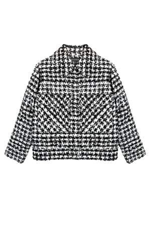 Black and white, veste courte en tweed, 270 € (Eple & Melk).