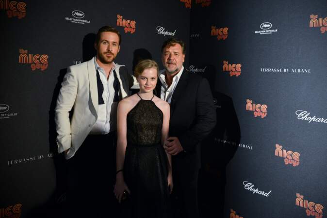 Ryan Gosling, Angourie Rice et Russell Crowe