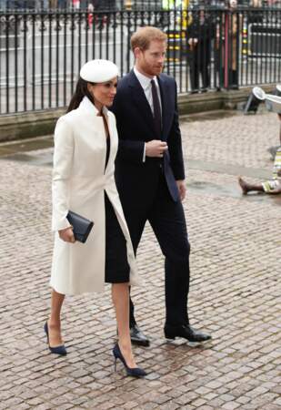 Prince Harry et Meghan Markle arrivent pour la cérémonie du Commonwealth