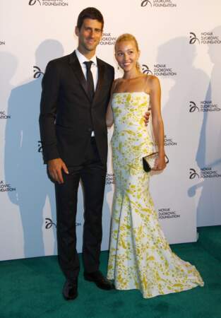 Novak Djokovic et sa compagne Jelena Ristic à New York en septembre 2013