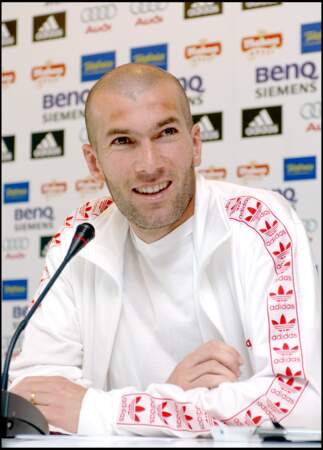 Zinédine Zidane lors d'une conférence de presse au centre sportif du Real Madrid en 2006