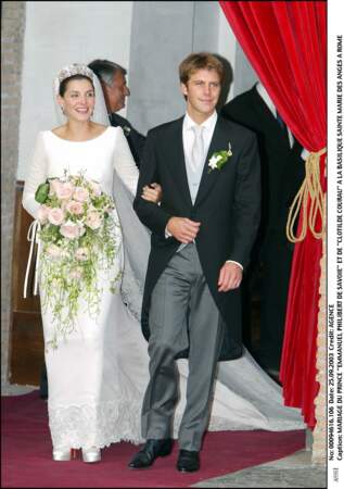 Mariage du Prince Emmanuel Philibert de Savoie et Clotilde Courau à Rome,  le 25 septembre 2003