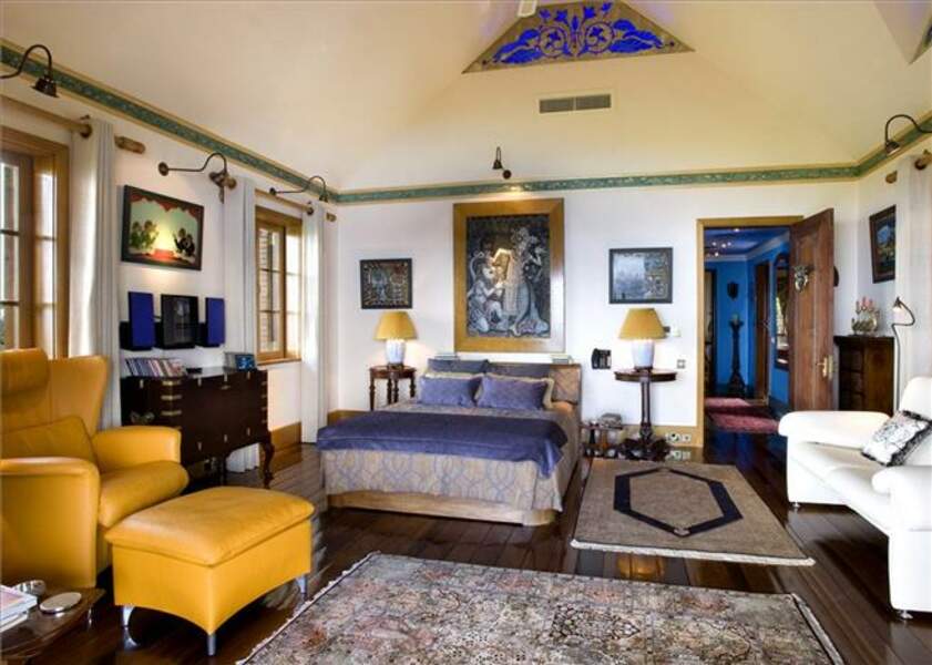 L'une des 5 luxueuses chambres de la villa de David Bowie à l'île Moustique