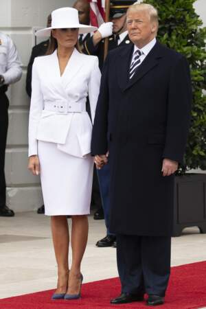 Melania et Donald Trump à la Maison Blanche ce mardi 24 avril