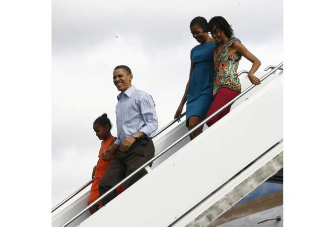 L'année de son investiture en 2009, Barack Obama se rend à Hawaï comme souvent avec sa famille