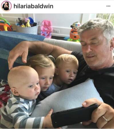 Alec Baldwin et ses trois petits