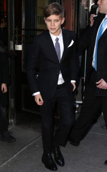 Romeo Beckham (le fils de Victoria et David Beckham), à New York le 14 février 2016.
