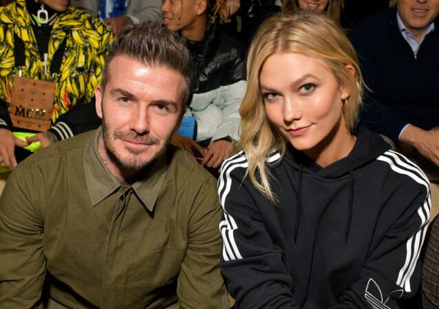 David Beckham and Karlie Kloss complices lors du défilé Adidas