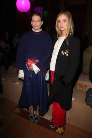 Amelia Windsor et Helena Bordon lors du défilé Sonia Rykiel à Paris, le 4 mars 2017