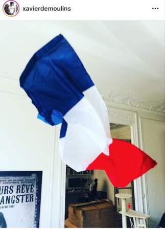 Xavier Desmoulins a sorti le drapeau français en ce jour de finale de Coupe du Monde.