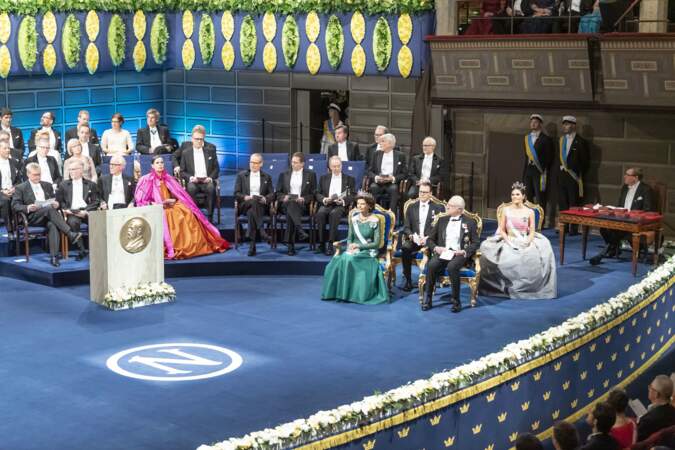 La famille royale de Suède était présente lors de la remise des prix Nobel lundi 10 décembre