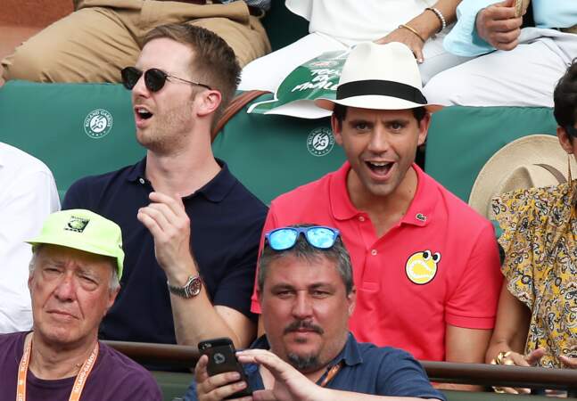 Le chanteur Mika et son compagnon Andy Dermanis en amoureux à Roland Garros