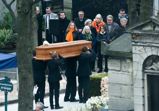 Matthieu Chedid aux obsèques de France Gall au cimetière de Montmartre à Paris le 12 janvier 2018