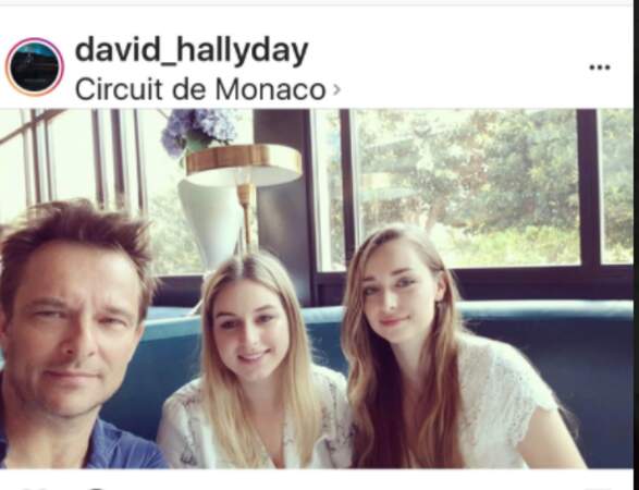 David Hallyday avec ses filles, Emma Ilona