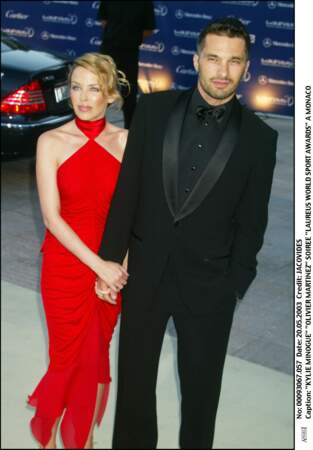 Kylie Minogue et Olivier Martinez aux Laureus Awards à Monaco en 2003