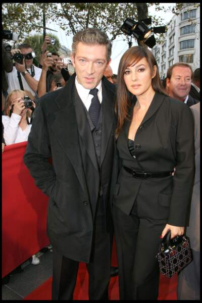 Monica Bellucci et Vincent Cassel à la première de Mesrine en 2008