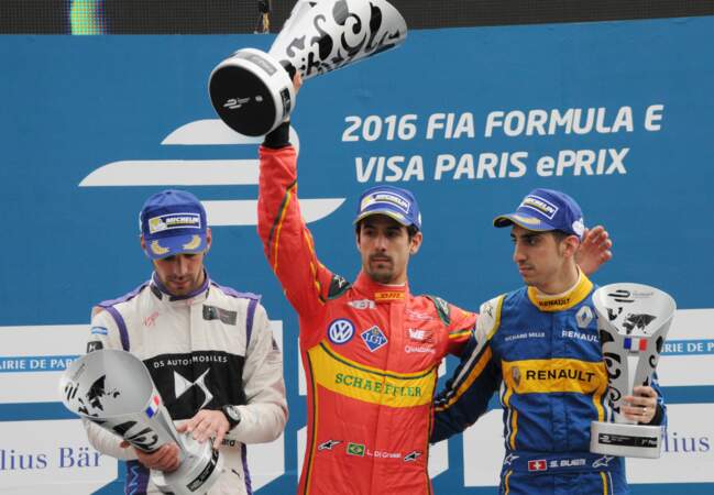 Le podium du Visa Paris e-Prix s