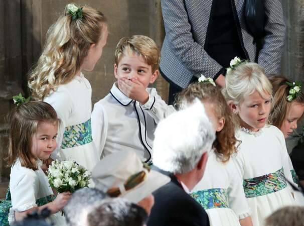 le prince George  lors de la cérémonie de mariage d'Eugénie d'York, le 12 octobre 2018