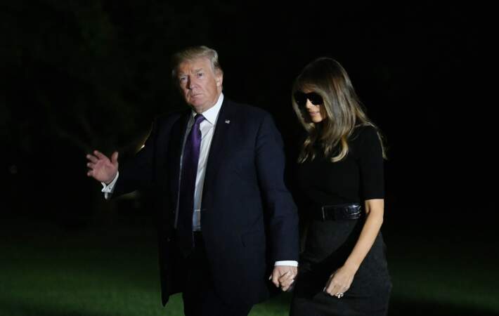 Le président Trump et sa femme Melania de Las Vegas à Washington le 4 octobre 2017