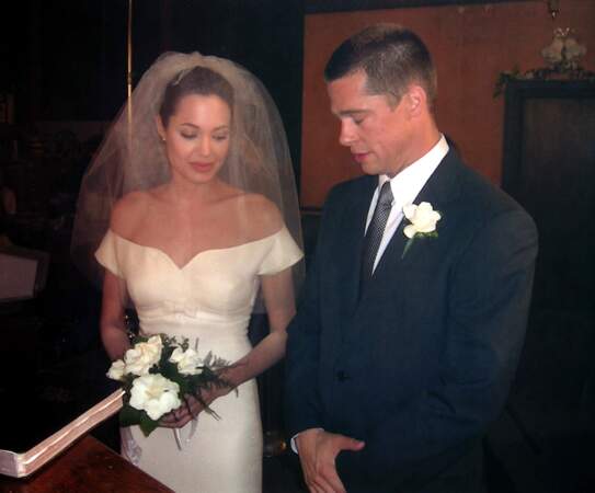 Tournage de Mr et Mme Smith avec Brad Pitt et Angelina Jolie le 10 juin 2005 à Pasadena