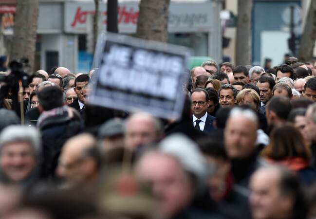 François Hollande dans la foule #jesuischarlie