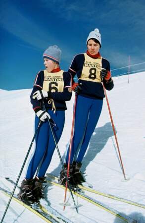 Chrsitine et Marielle Goitschel, skieuses, médaillées en 1964