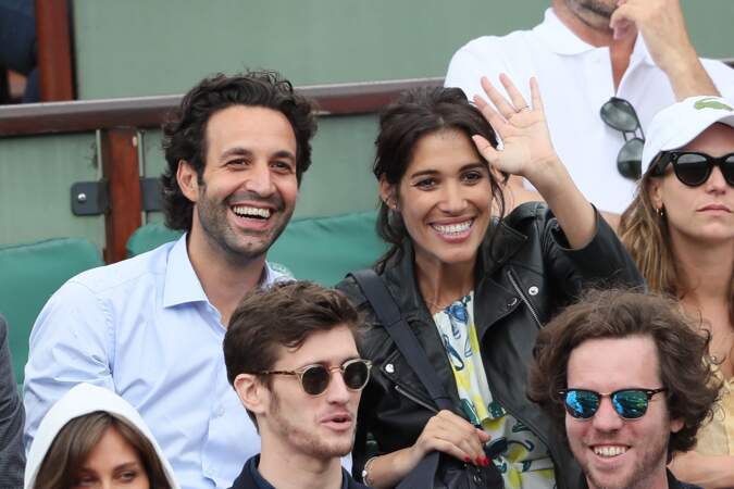 Laurie Cholewa et son fiancé Greg Levy à Roland Garros le 1er juin 2018