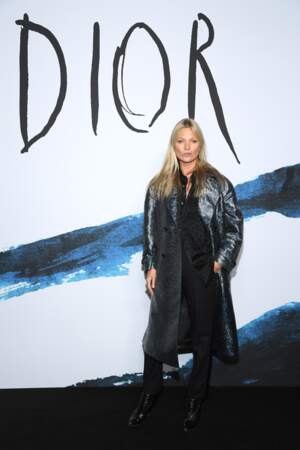 Kate Moss ultra rock lors du défilé Dior Homme 