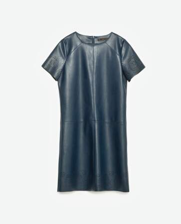Zara, Robe en simili cuir, 39,95€
