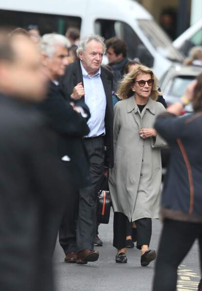 Nicole Garcia arrivant ce vendredi 13 octobre aux obsèques de son ancien compagnon, l'acteur Jean Rochefort.