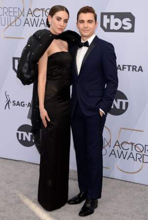 Alison Brie et son mari Dave Franco à la cérémonie des SAG Awards à Los Angeles, le 27 janvier 2019