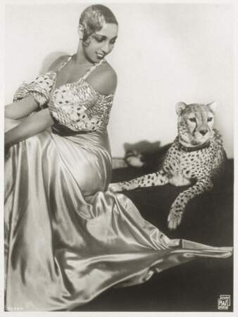 Josephine Baker et son guépard