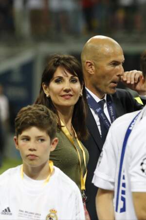 Zinedine Zidane, sa femme Veronique et l'un de leurs fils - ABACA