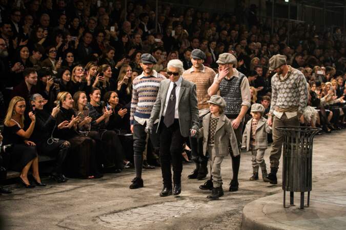 Karl Lagerfeld, Hudson Kroening et Baptiste Giabiconi clôturent le show