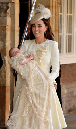 La duchesse de Cambridge et le prince George 