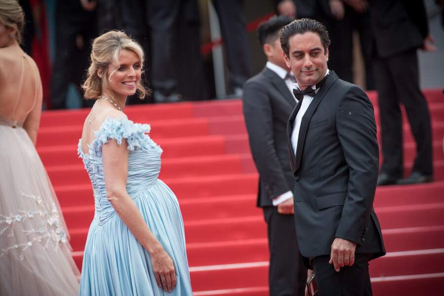 Sylvie Tellier et son mari Laurent (ici à Cannes en mai 2018), ont accueilli le petit Roméo, le 14 juillet 2018