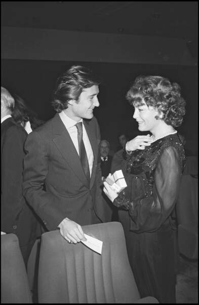 Romy Schneider et Daniel Biasini à la première du film "Tess" à Paris en 1979