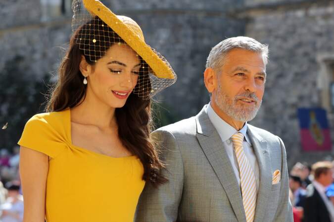 George Clooney et sa femme Amal ou quand Hollywood débarque au "royal wedding"