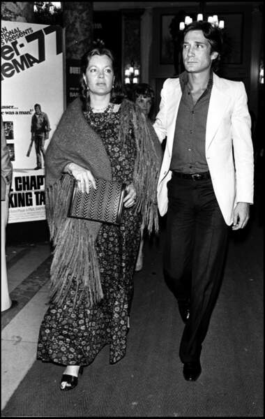 Romy Schneider et Daniel Biasini au Festival de Cannes en 1977