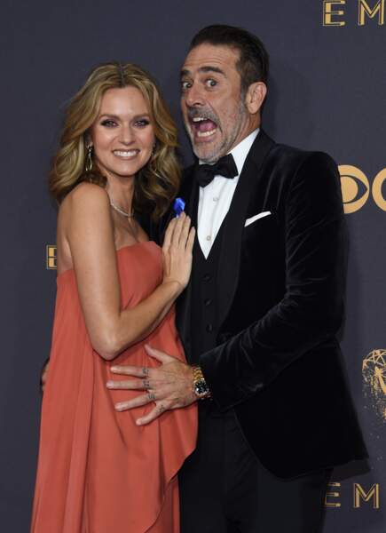 Jeffrey Dean Morgan et Hilarie Burton à la 69ème soirée des Emmy Awards à Los Angeles, le 17 septembre 2017.