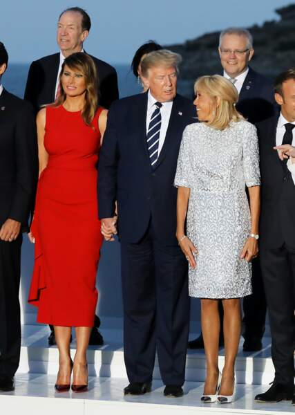 Brigitte Macron est encore une fois proche de Melania Trump sur cette photos prise dans le cadre du G7