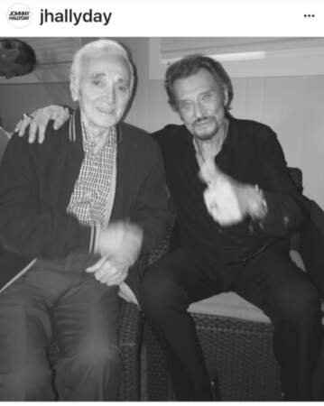 Johnny Hallyday et Charles Aznavour