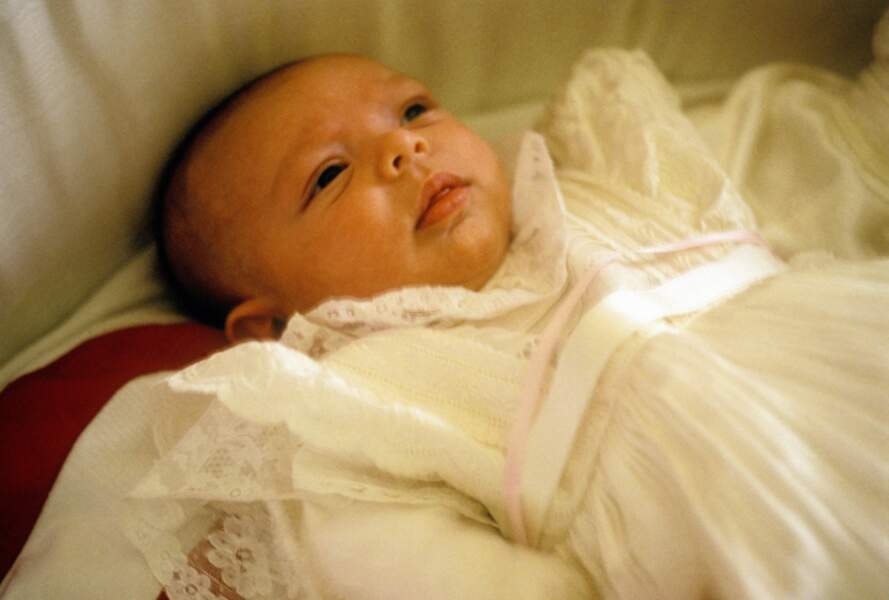 Charlotte Casiraghi, lors de son baptême le 21 septembre 1986 à Monaco