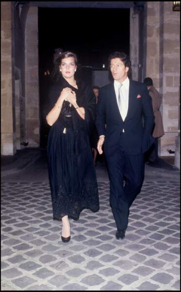 Caroline de Monaco et son mari Philippe Junot, au Palace, à Paris, en octobre 1978, 4 mois après leur mariage