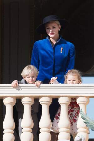 Charlene de Monaco et les jumeaux, le prince Jacques et la princesse Gabriella 