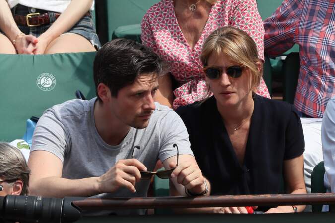 Raphaël Personnaz et sa compagne Clara à Roland Garros le 3 juin 2018