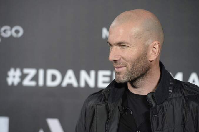 Zinédine Zidane lors d'un photocall en tant que nouvelle égérie de la marque Mango à Madrid, le 19 janvier 2015